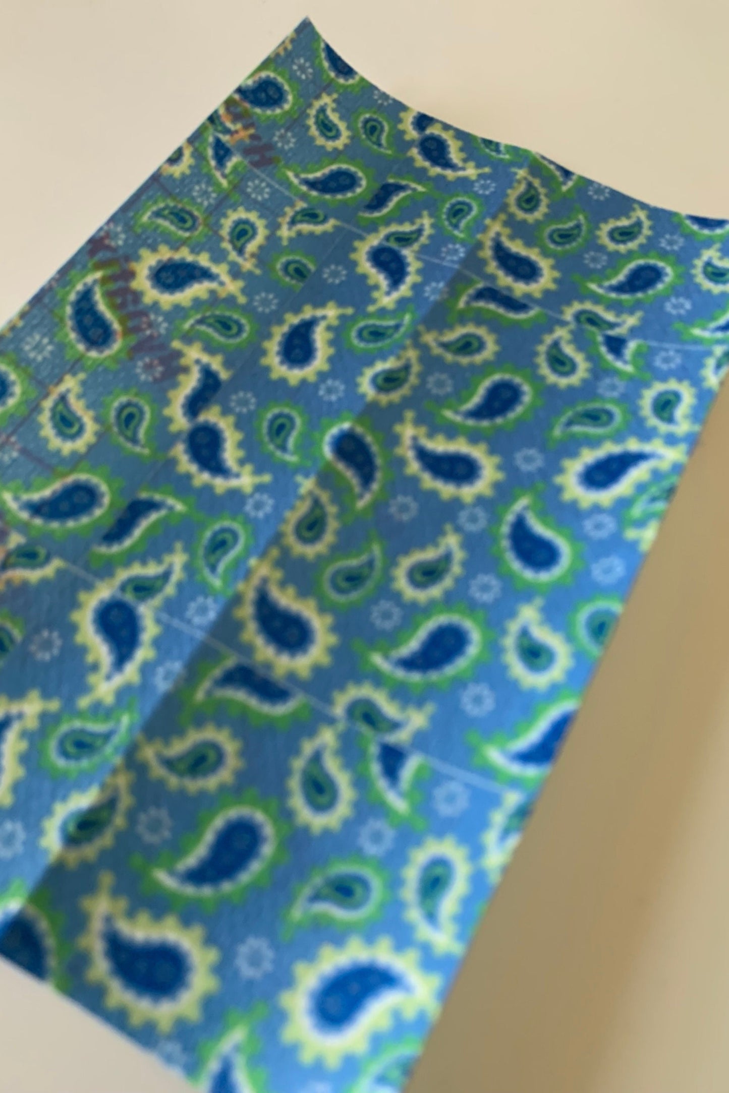 Blue Paisley Squares Tubie Tape