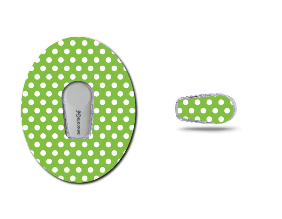 Green Polka Dots CGM Patch