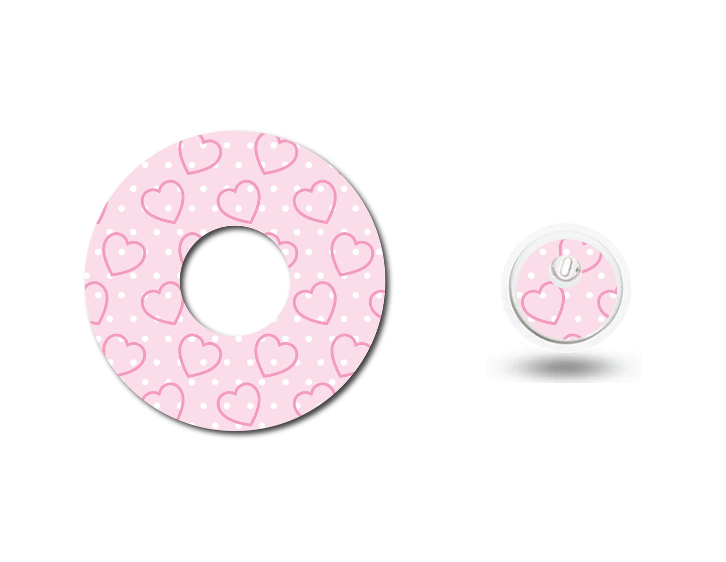 Pretty Pink Hearts Continuous Glucose Monitor (CGM) Set