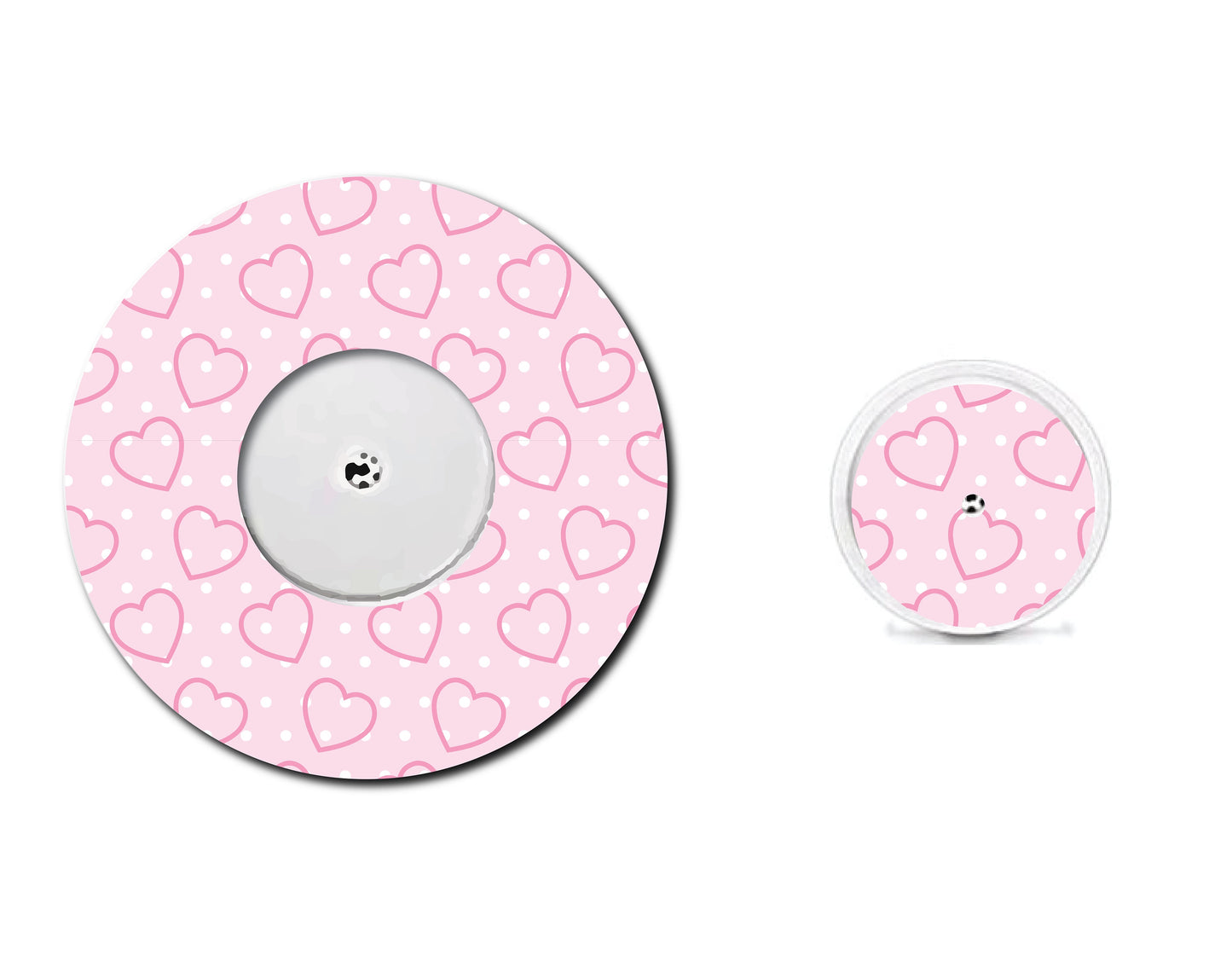 Pretty Pink Hearts Continuous Glucose Monitor (CGM) Set