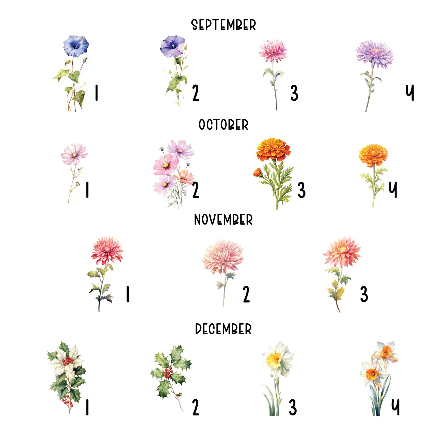 Custom Birth Month Birth Flower Mug, 11 oz. or 15oz Mug, Mother's Day Gift, Gift for Grandma