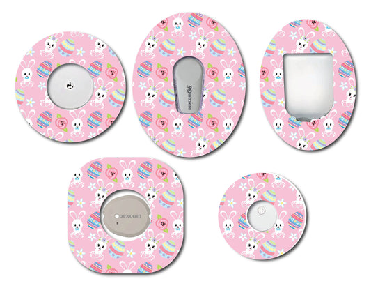 Pink Easter Bunny CGM Patch