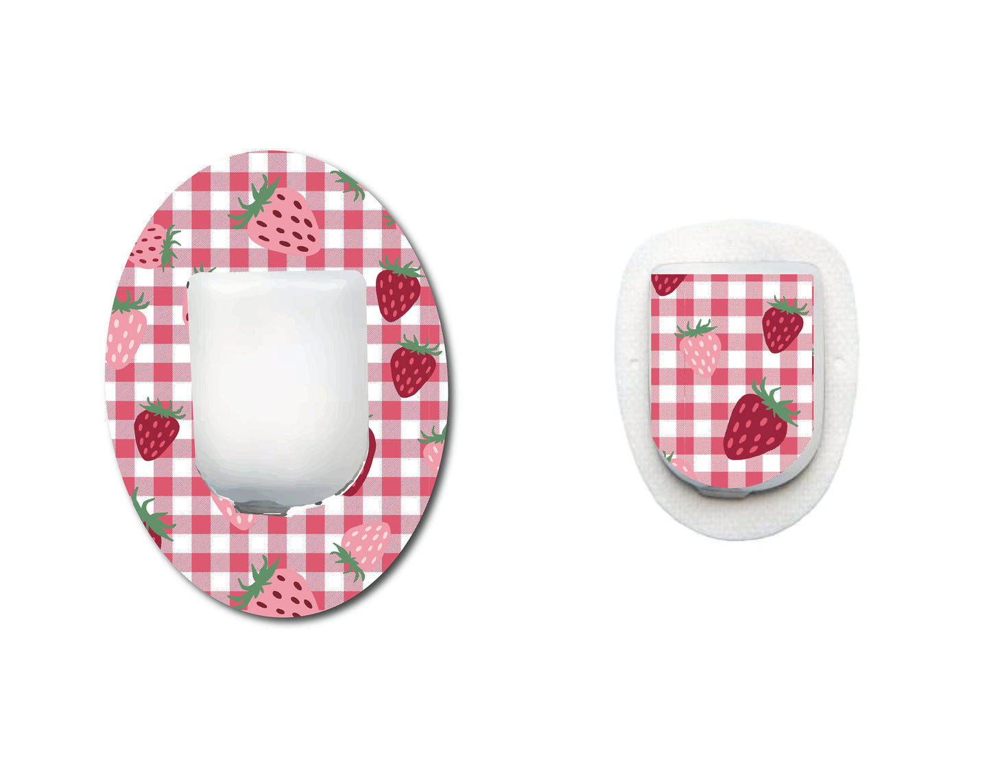 Strawberry Coquette Plaid Continuous Glucose Monitor (CGM) Set