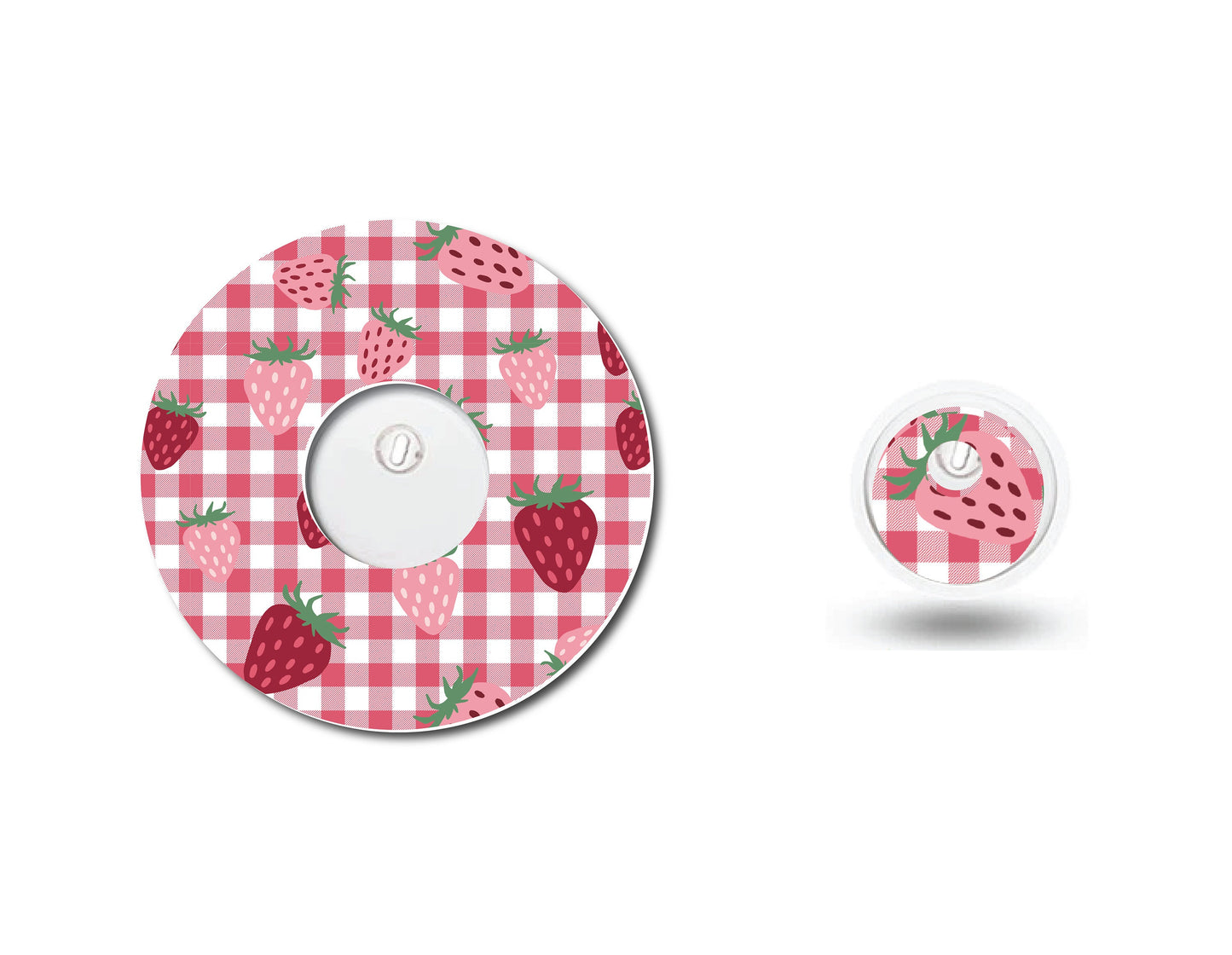 Strawberry Coquette Plaid Continuous Glucose Monitor (CGM) Set