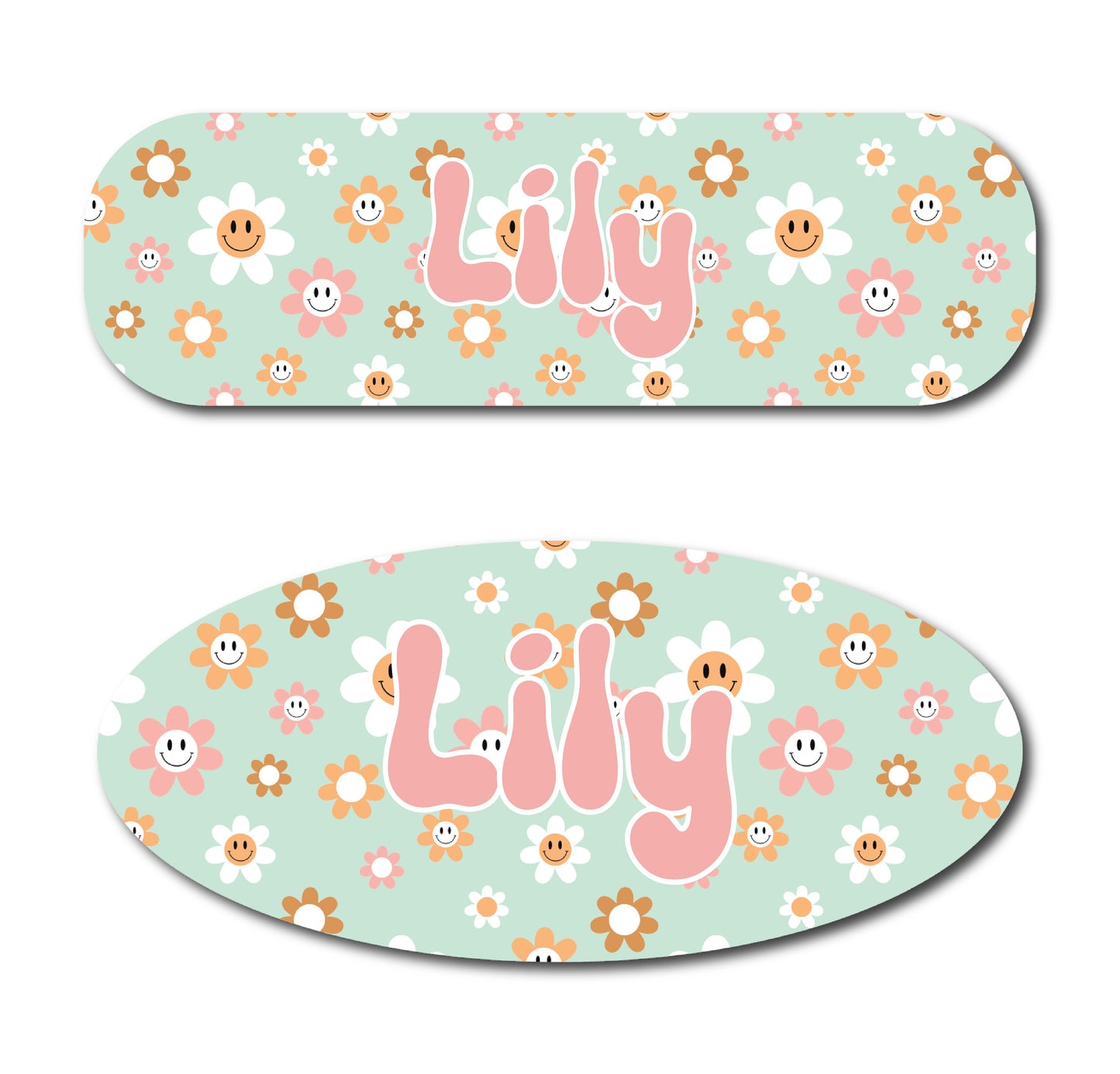 Happy Retro Flowers Blue Infinity or Kangaroo Joey Feeding Pump Decal