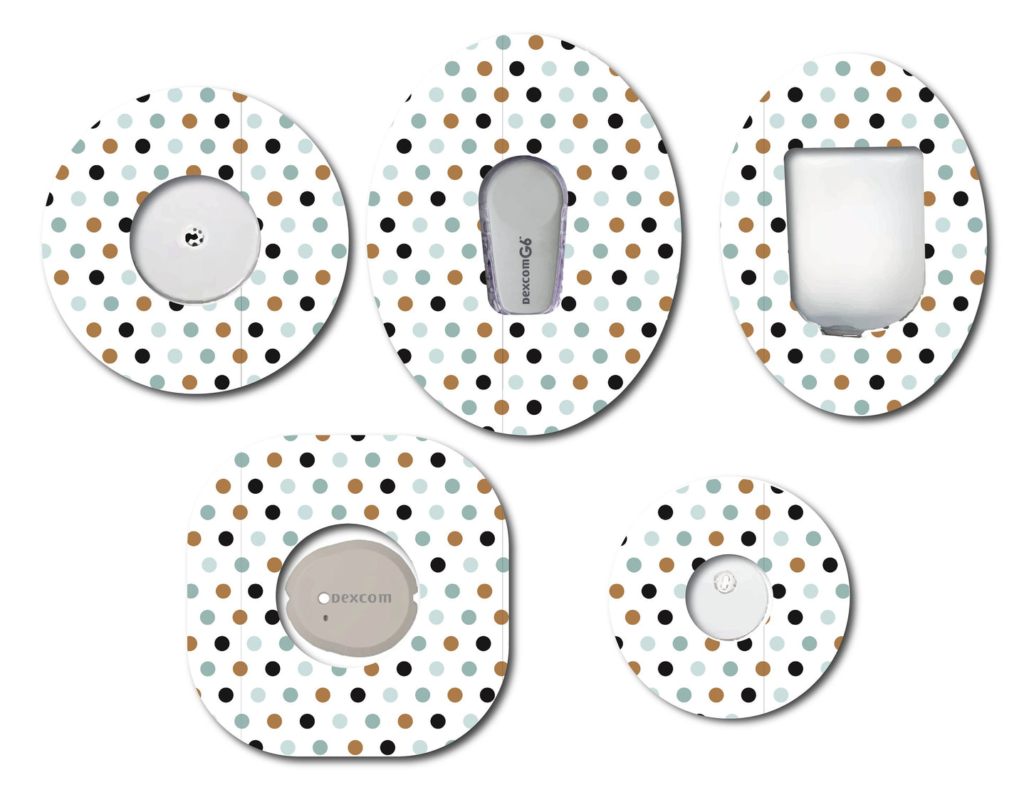 Masculine Dots Line CGM Patch
