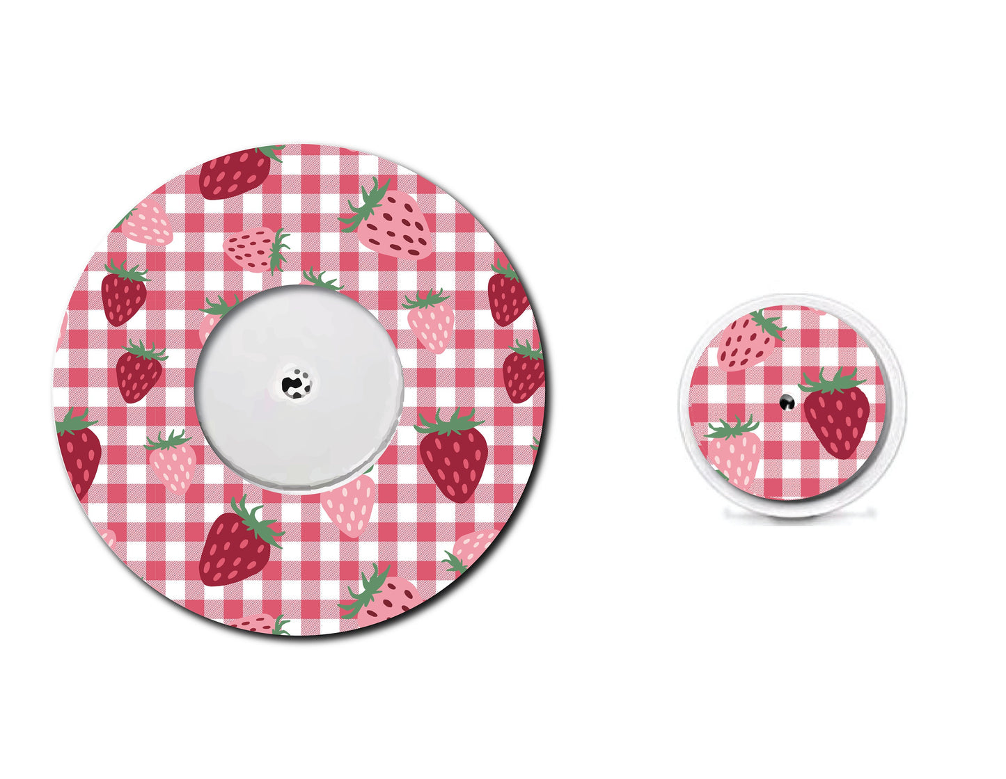 Strawberry Coquette Plaid Continuous Glucose Monitor (CGM) Set