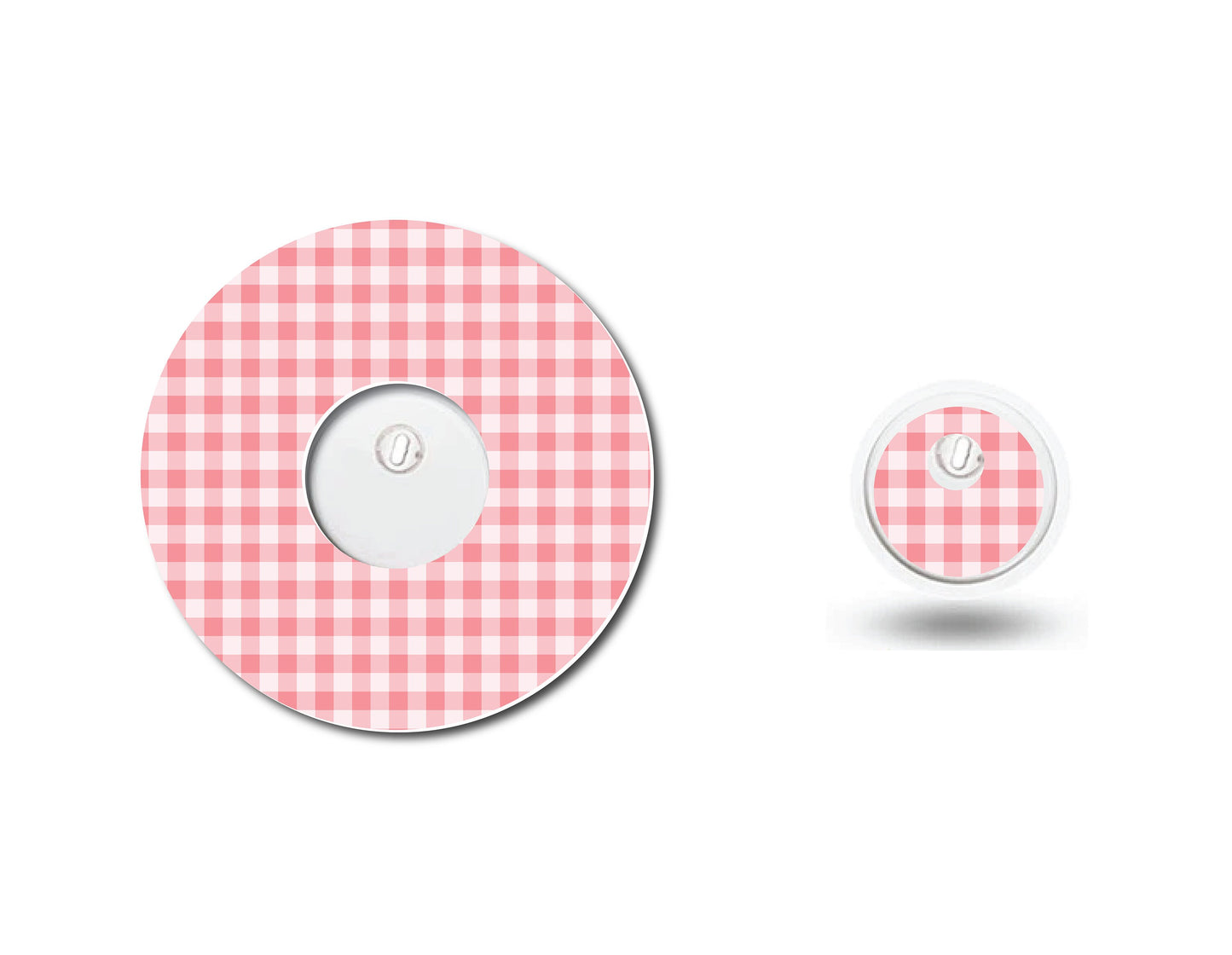 Strawberry Coquette Dark Pink Gingham Continuous Glucose Monitor Set
