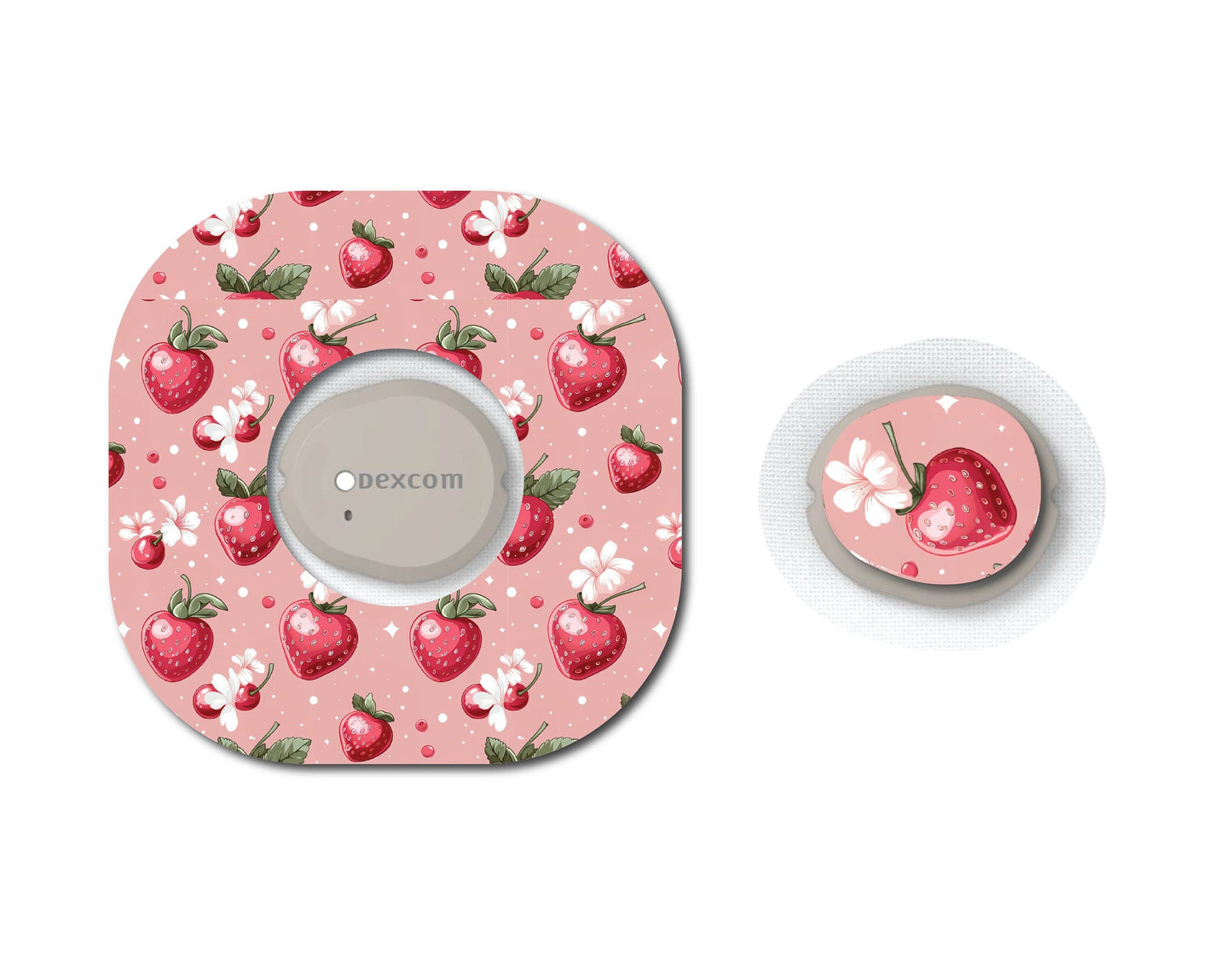 Strawberry Coquettes Blooms Continuous Glucose Monitor (CGM) Set