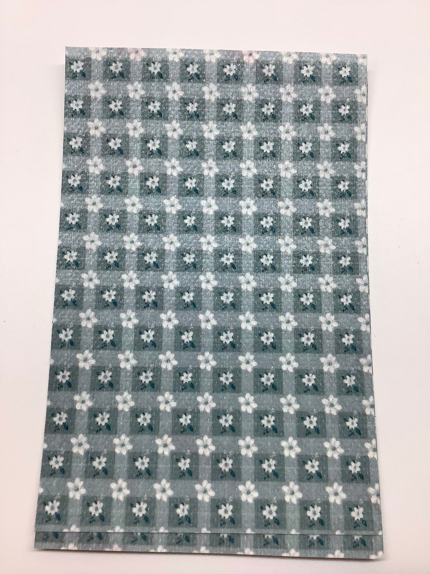 Blue Gingham Flower Tubie Tape
