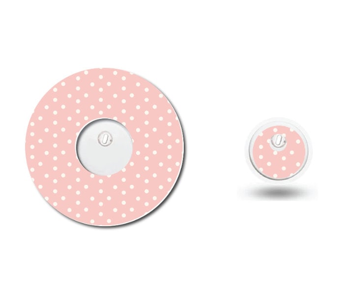 Strawberry Coquette Light Pink Dots Continuous Glucose Monitor Set