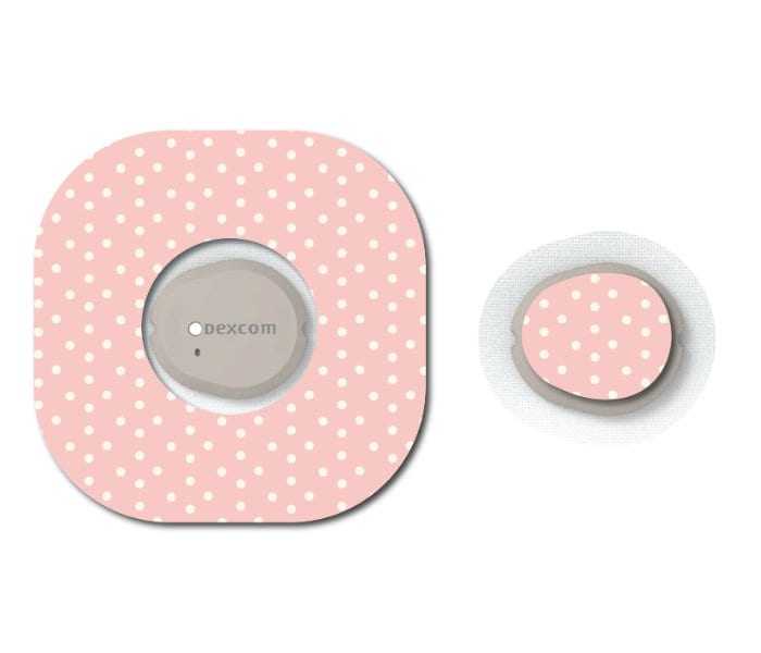 Strawberry Coquette Light Pink Dots Continuous Glucose Monitor Set
