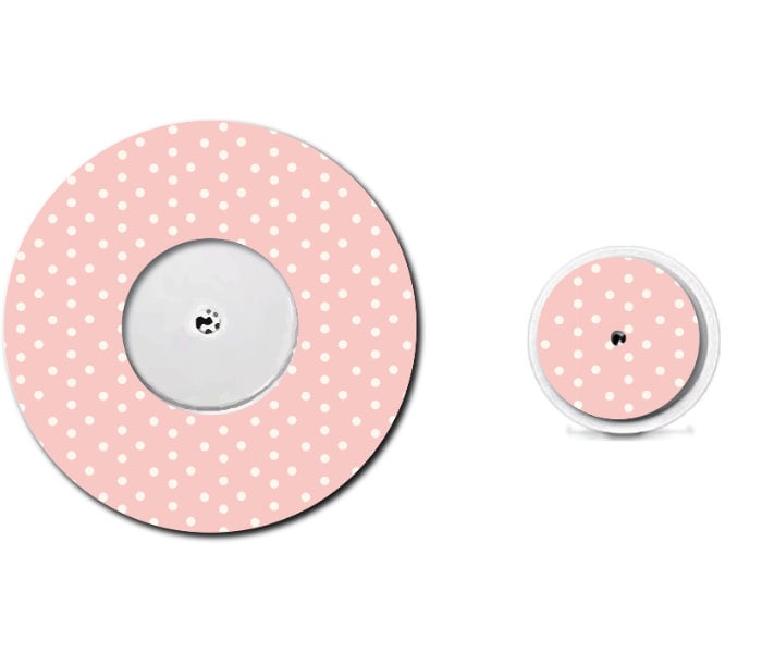Strawberry Coquette Light Pink Dots Continuous Glucose Monitor Set