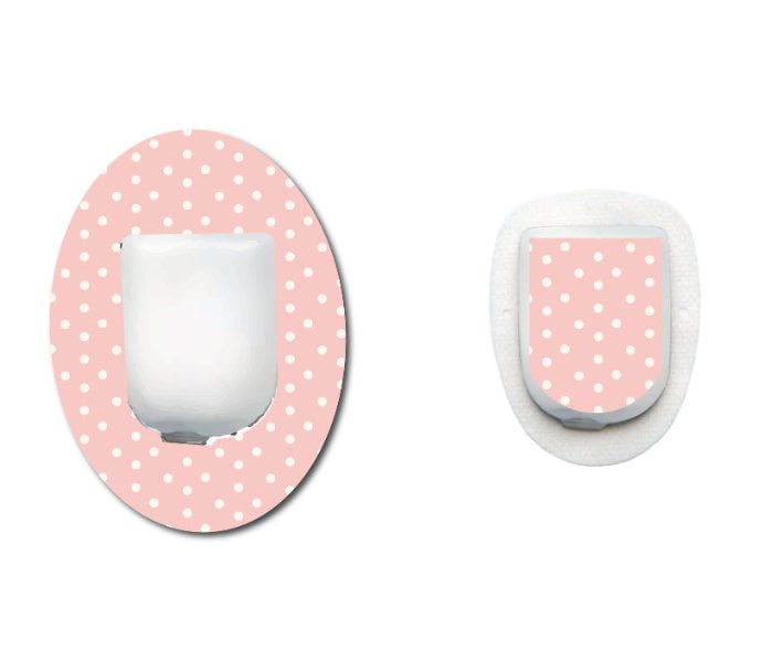 Strawberry Coquette Light Pink Dots Continuous Glucose Monitor Set
