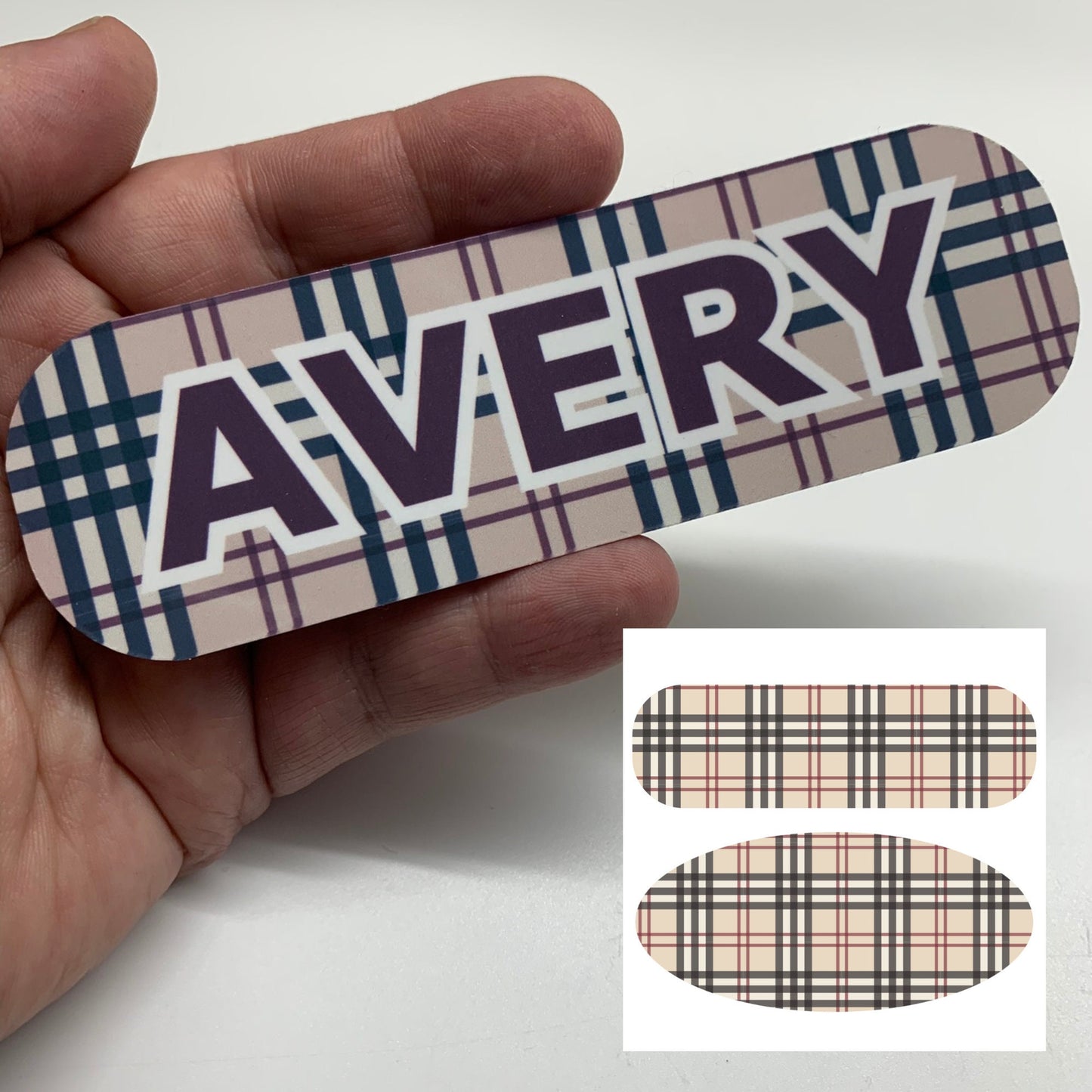 Designer Fall Plaid Autumn Infinity or Kangaroo Joey Feeding Pump Decal