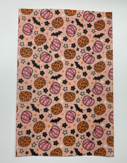 Retro Pumpkins and Bats on Pink Tubie Tapes