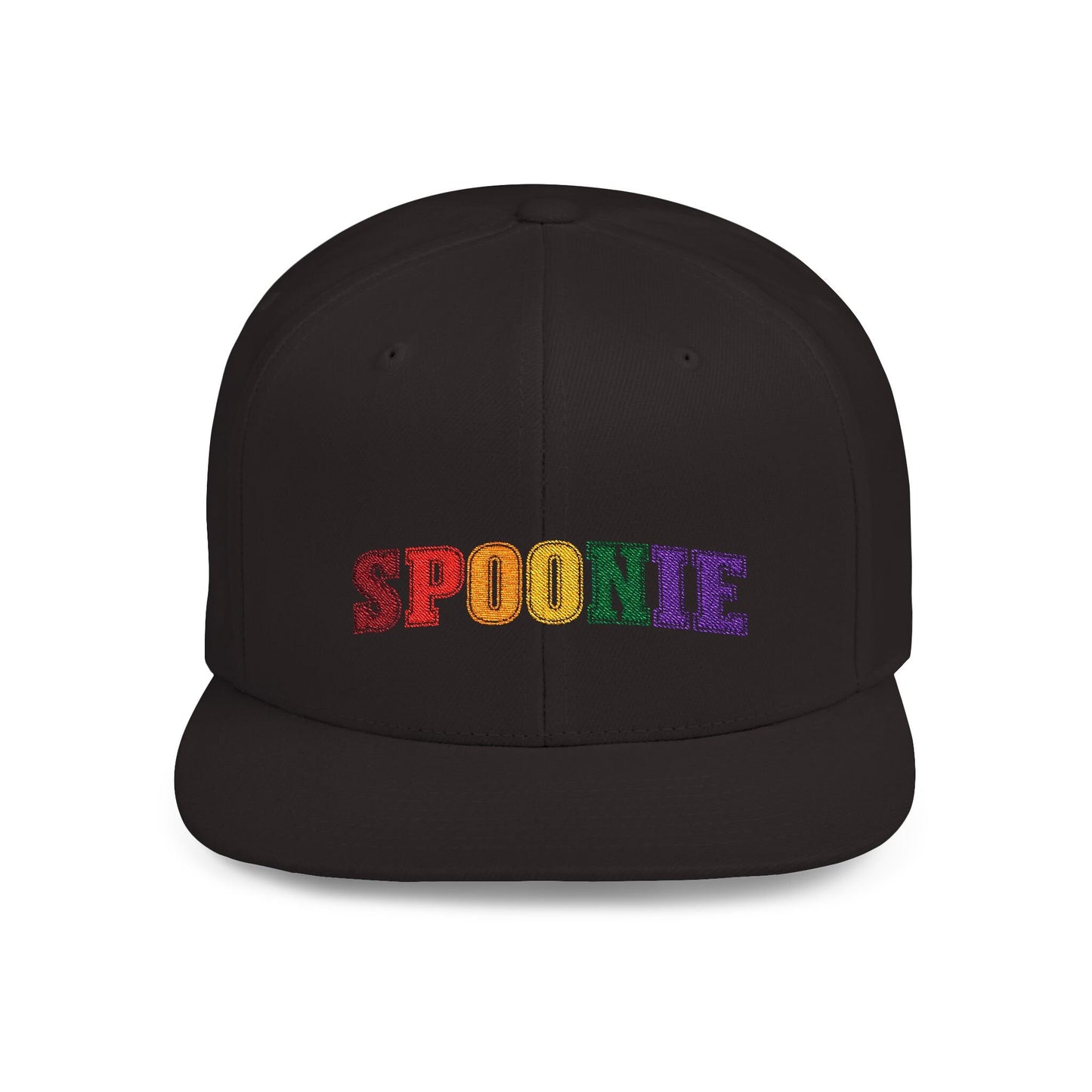 Spoonie Embroidered Flat Bill Snapback Cap