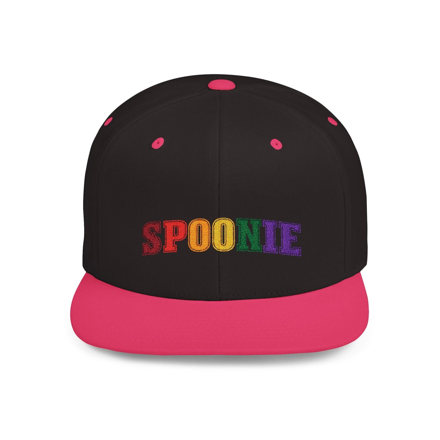 Spoonie Embroidered Flat Bill Snapback Cap