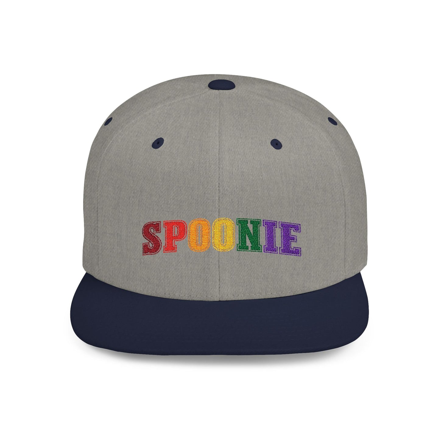 Spoonie Embroidered Flat Bill Snapback Cap