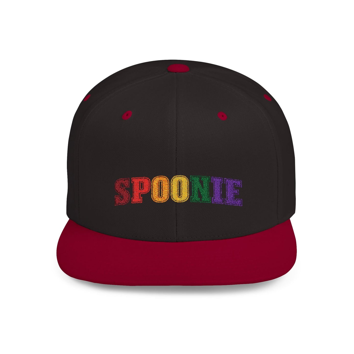 Spoonie Embroidered Flat Bill Snapback Cap