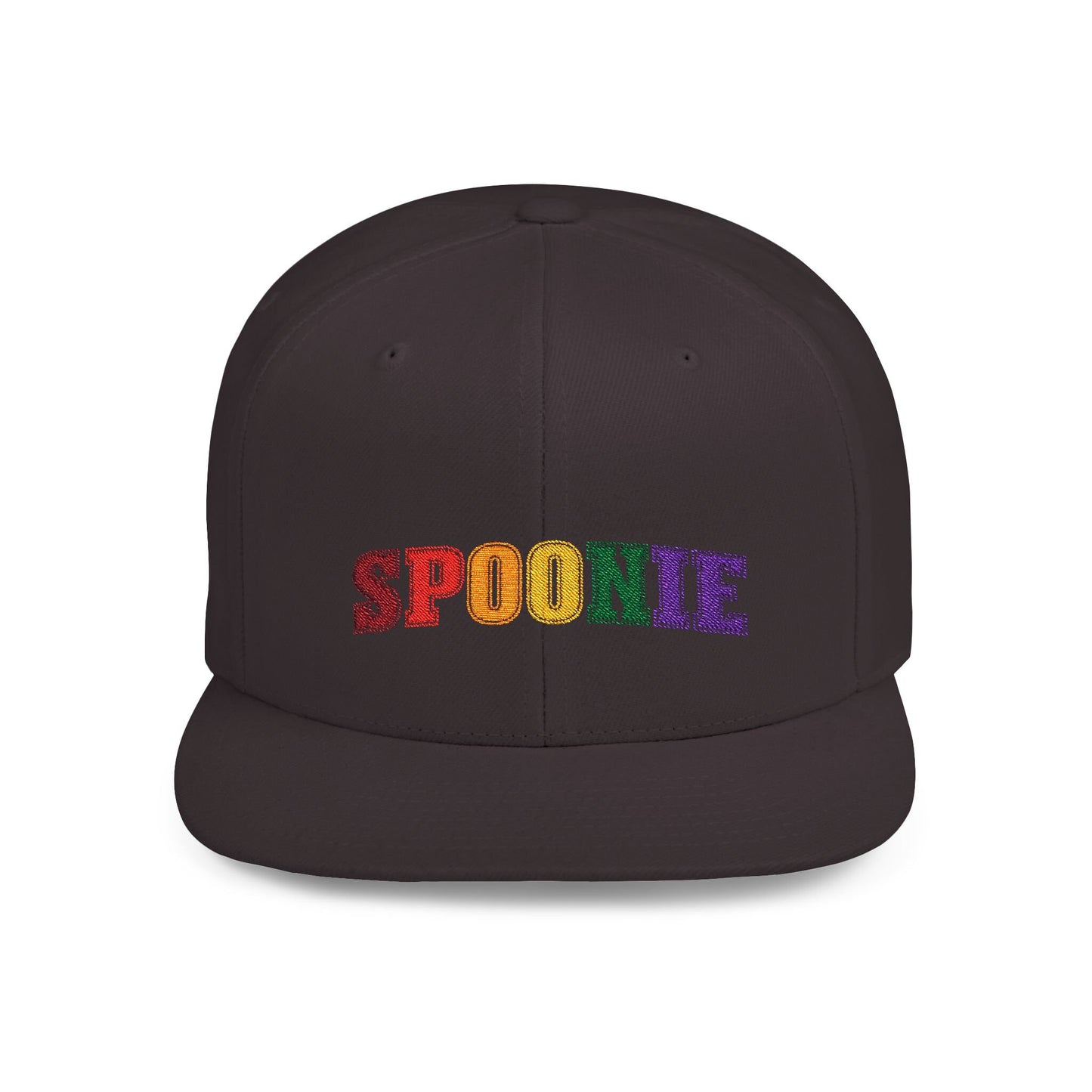 Spoonie Embroidered Flat Bill Snapback Cap