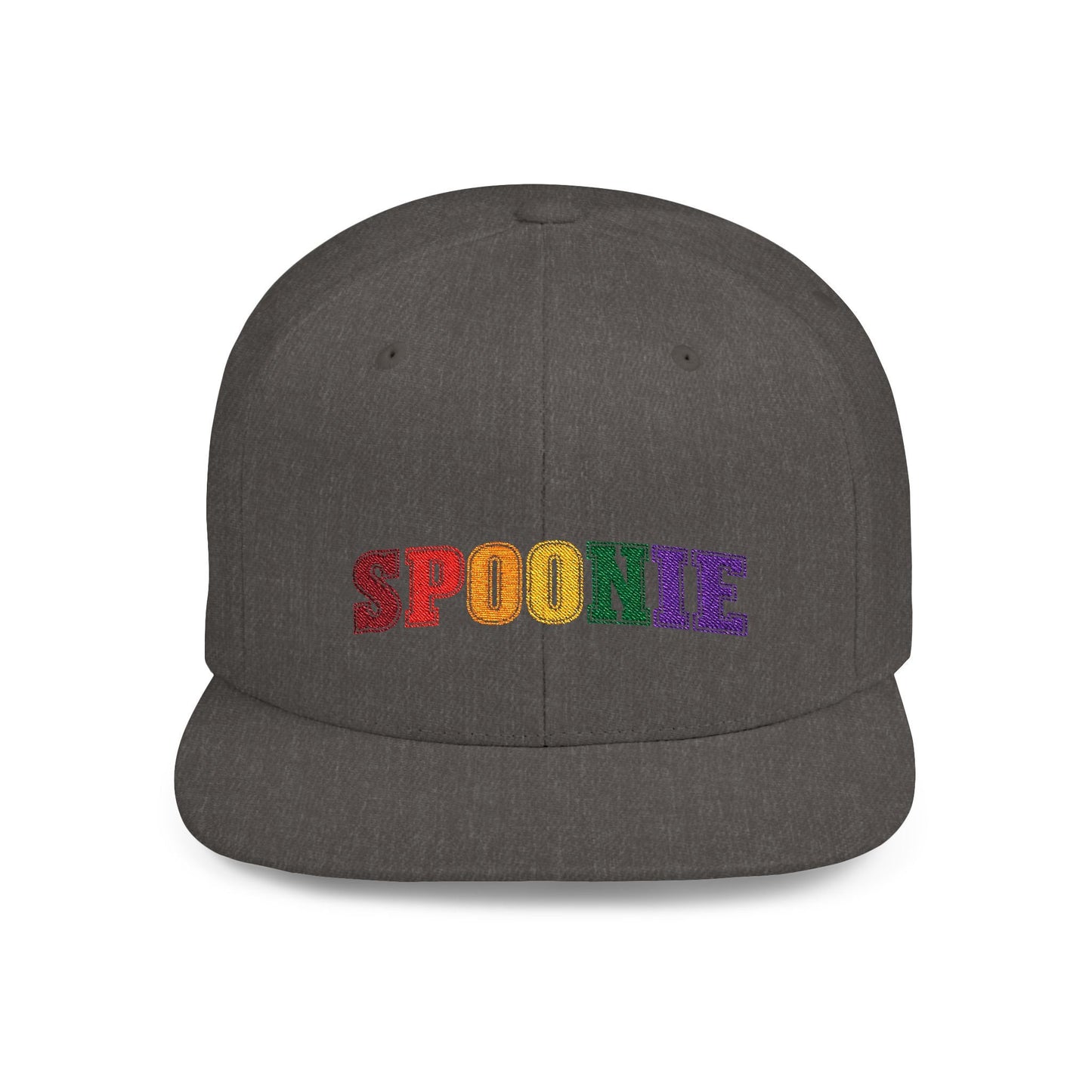 Spoonie Embroidered Flat Bill Snapback Cap