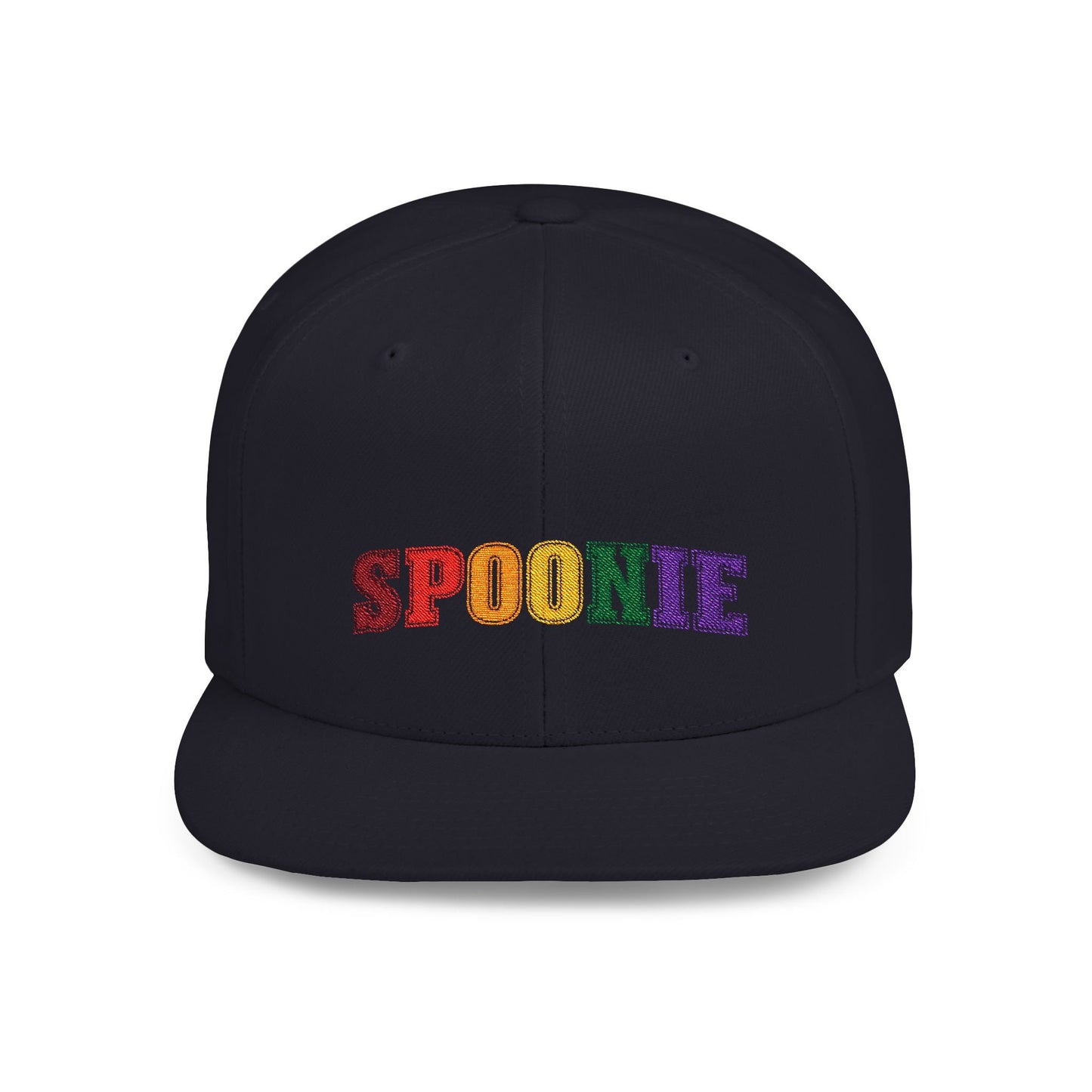 Spoonie Embroidered Flat Bill Snapback Cap