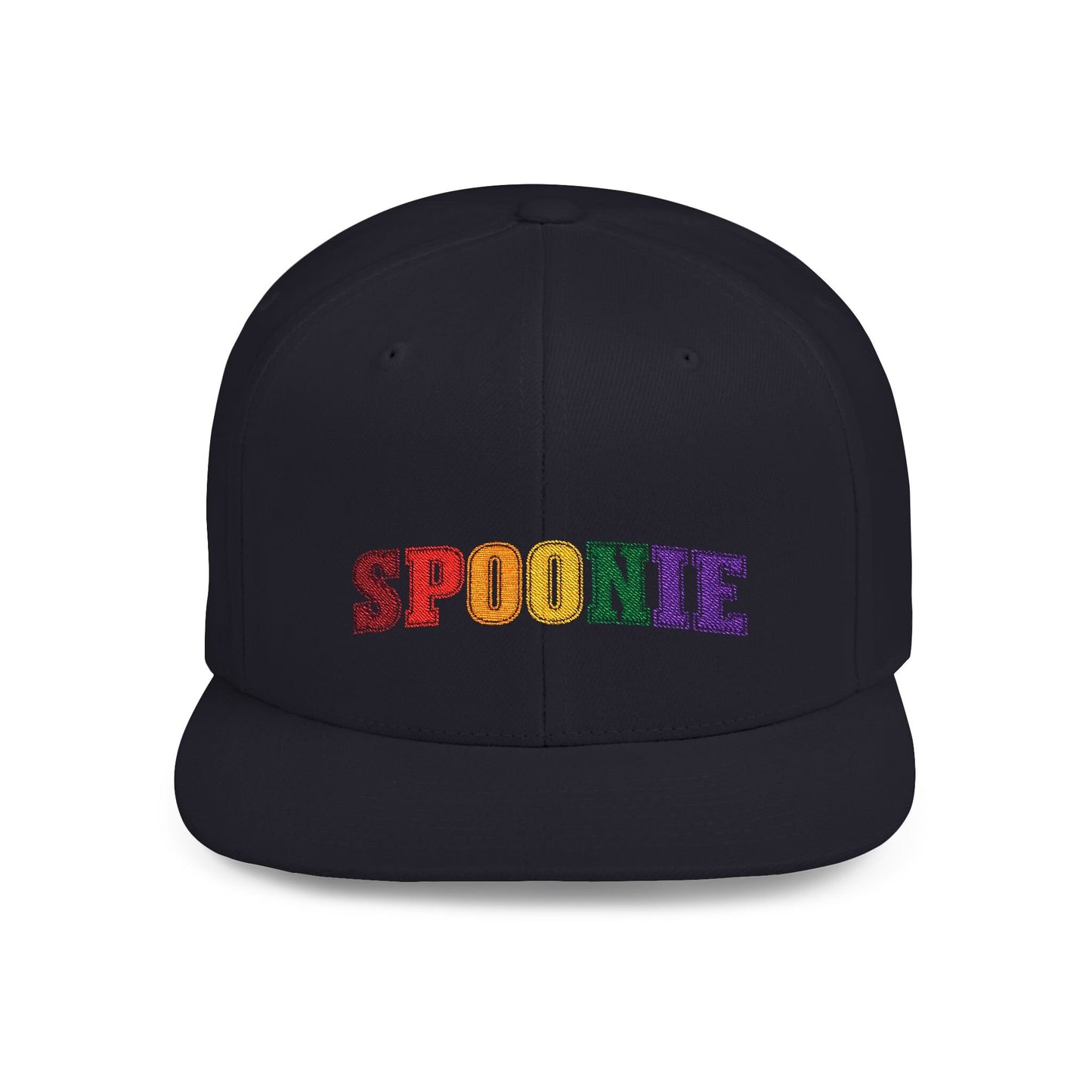 Spoonie Embroidered Flat Bill Snapback Cap