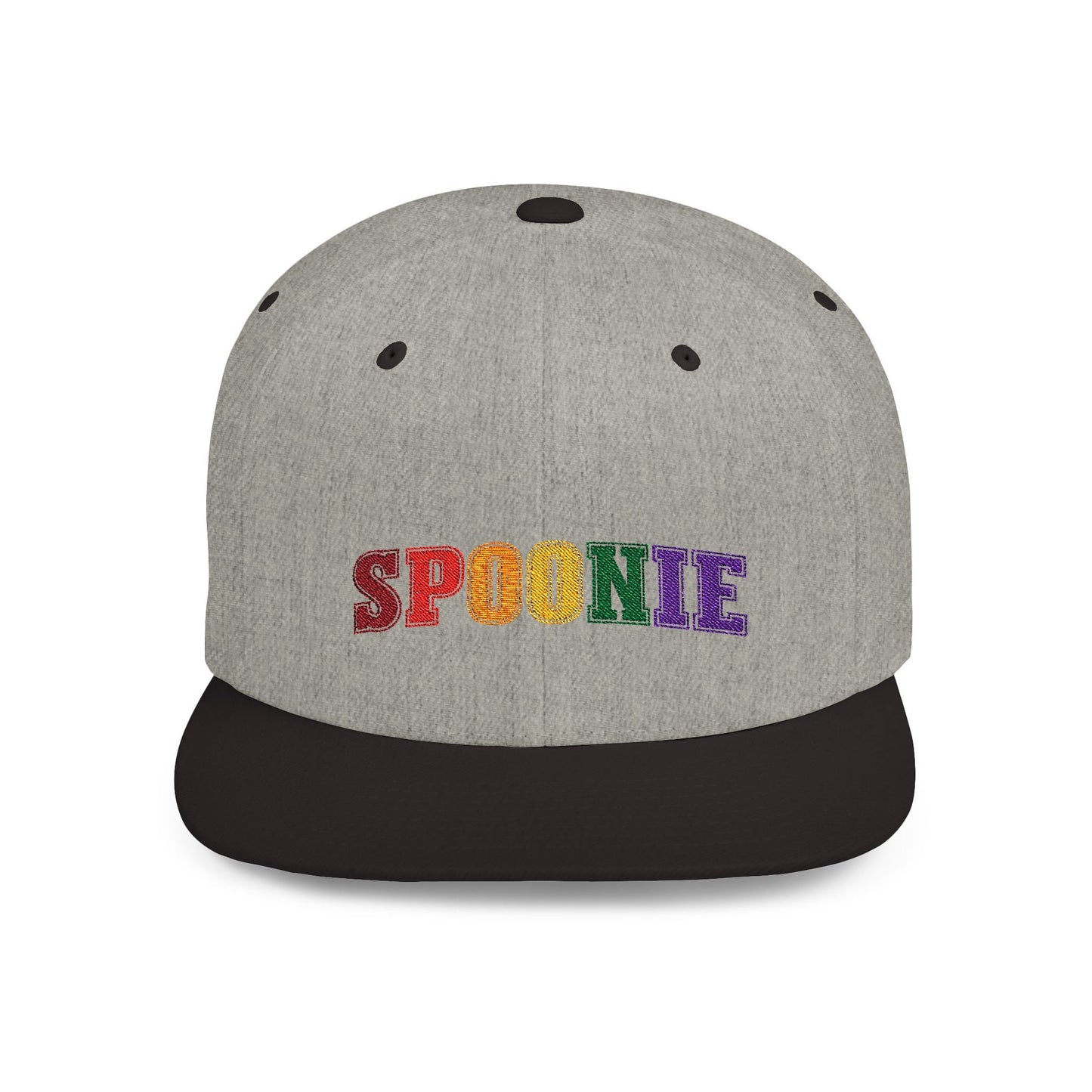 Spoonie Embroidered Flat Bill Snapback Cap