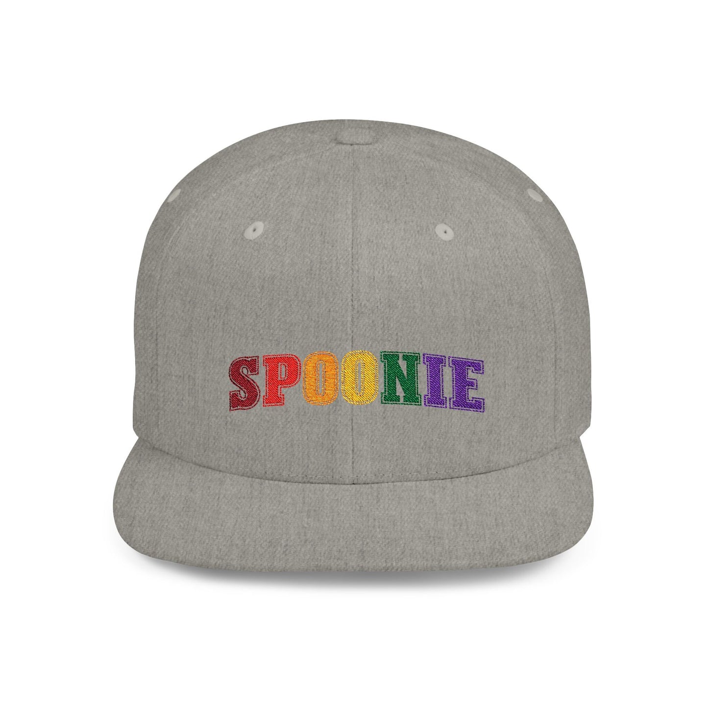 Spoonie Embroidered Flat Bill Snapback Cap