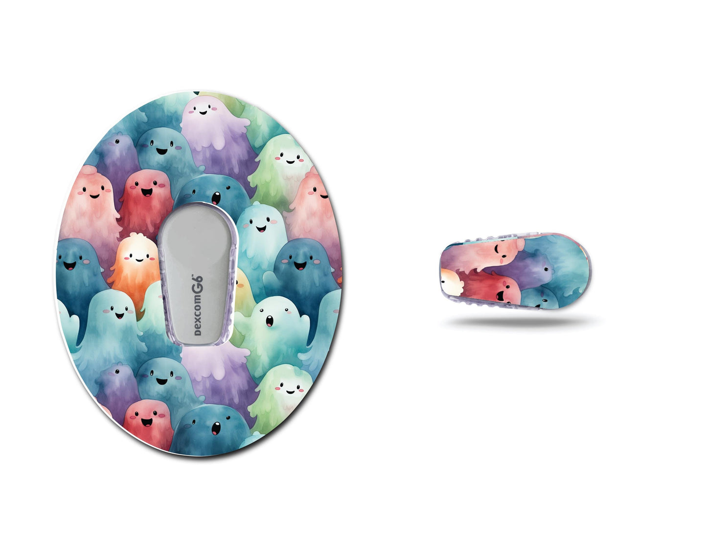 Pastel Ghosts Continuous Glucose Monitor (CGM) Decorative Set