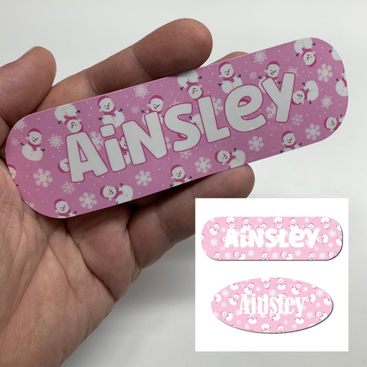 Pink Snowmen Christmas Infinity or Kangaroo Joey Feeding Pump Decal