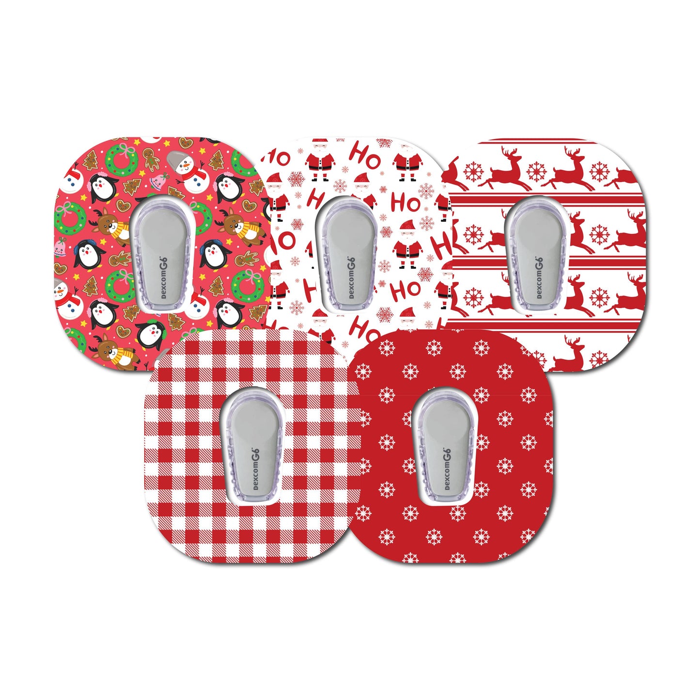 Dexcom G6 Christmas Theme Patch Bundle for Freestyle LIbre, Dexcom, Omnipod Continuous Glucose Monitor patches and stickers