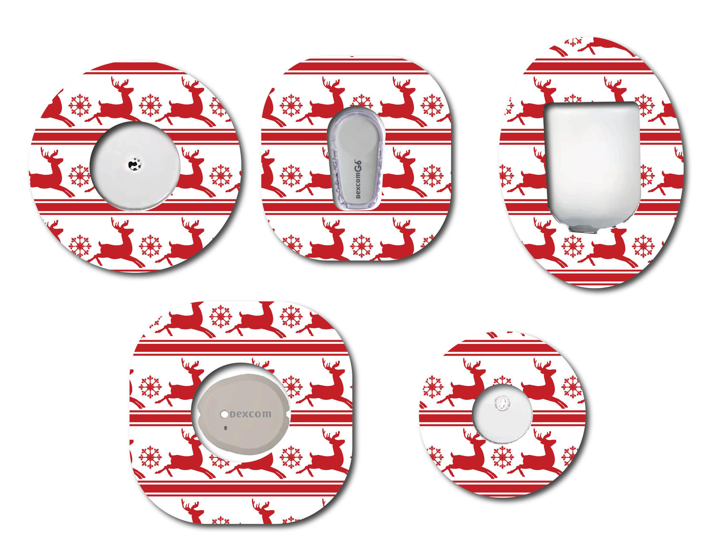 Dexcom G6 Christmas Theme Patch Bundle for Freestyle LIbre, Dexcom, Omnipod Continuous Glucose Monitor patches and stickers