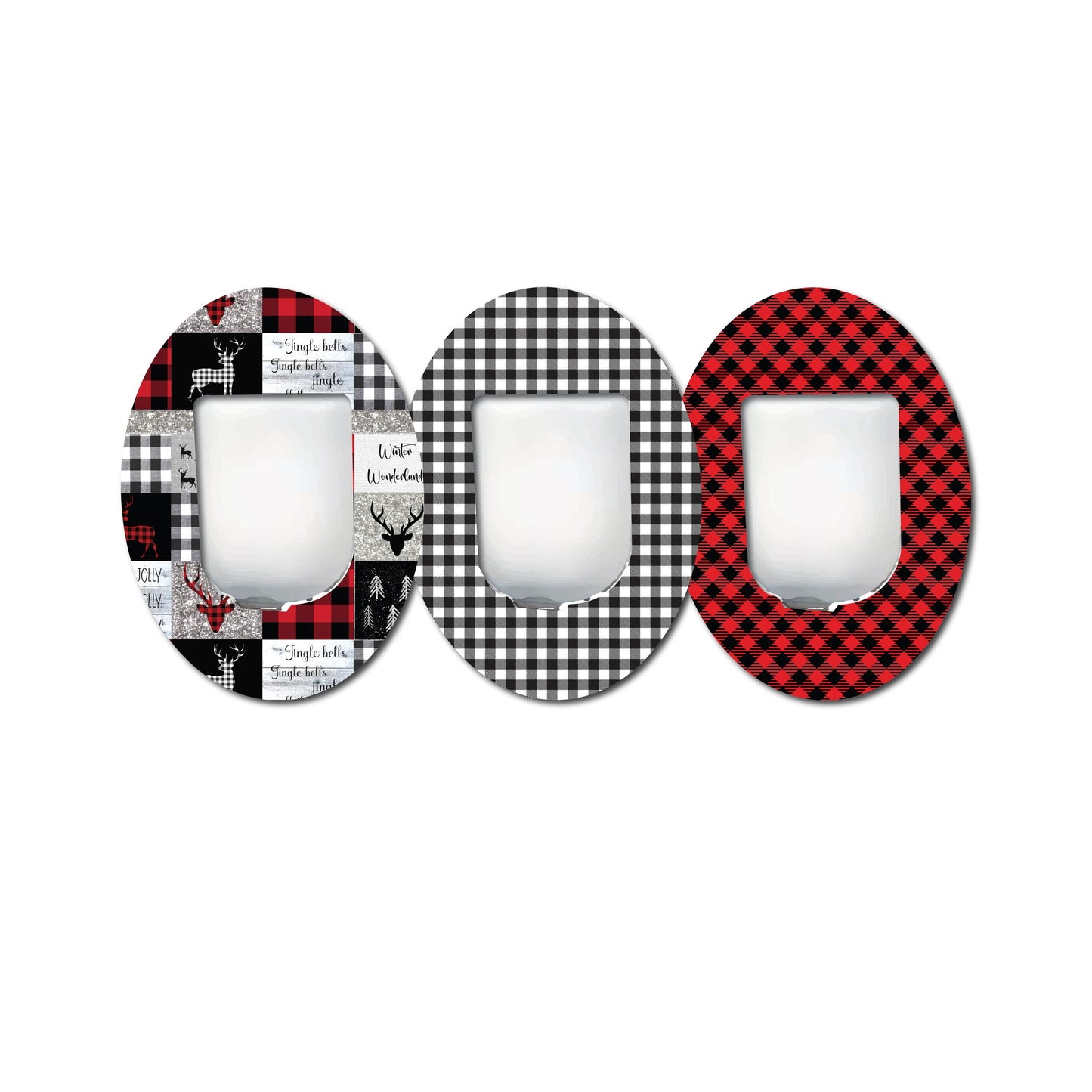 Buffalo Plaid Deer Collection Omnipod Patch