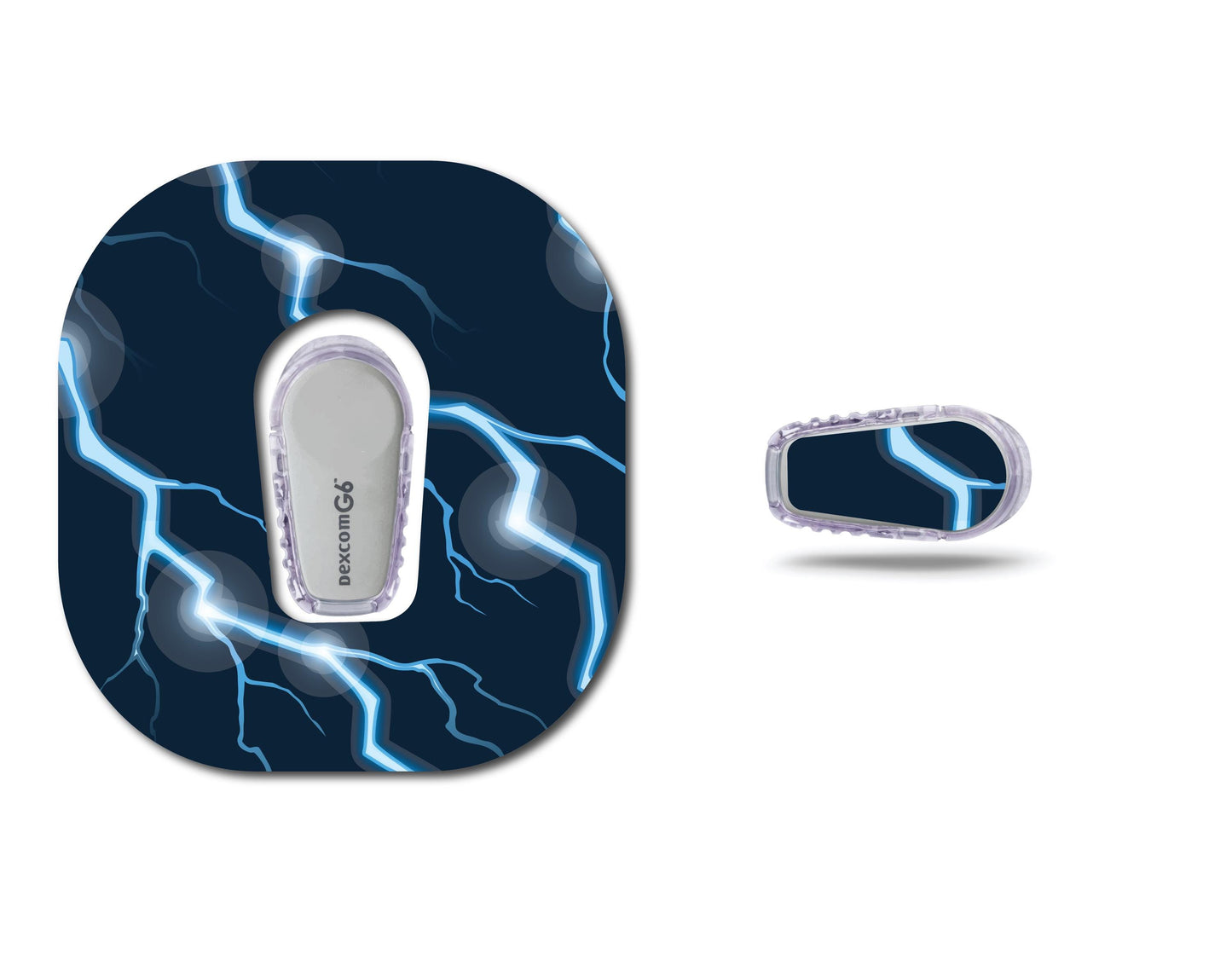 Lightening Blue Continuous Glucose Monitor (CGM) Decorative Set