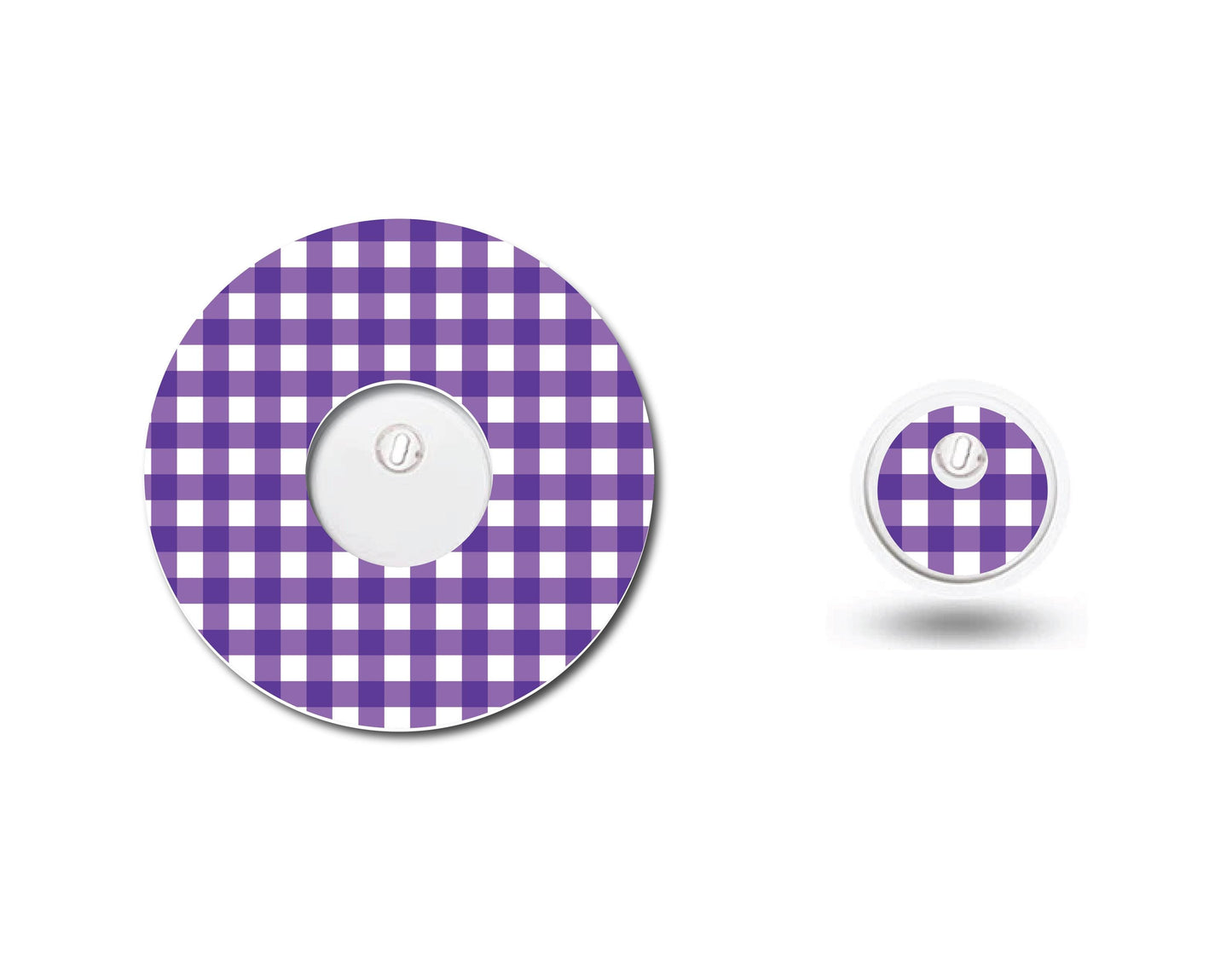 Love Purple Gingham Continuous Glucose Monitor Set