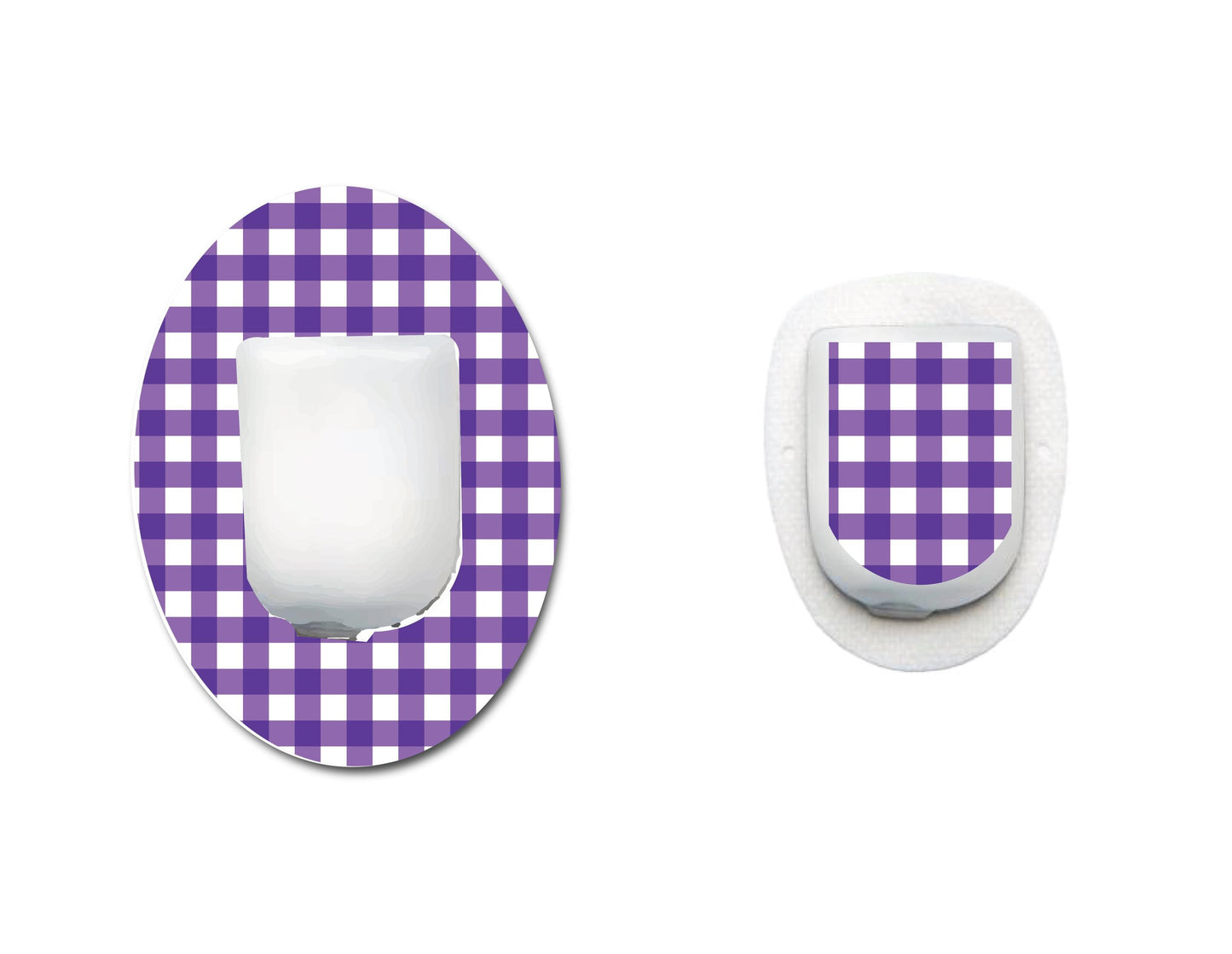 Love Purple Gingham Continuous Glucose Monitor Set
