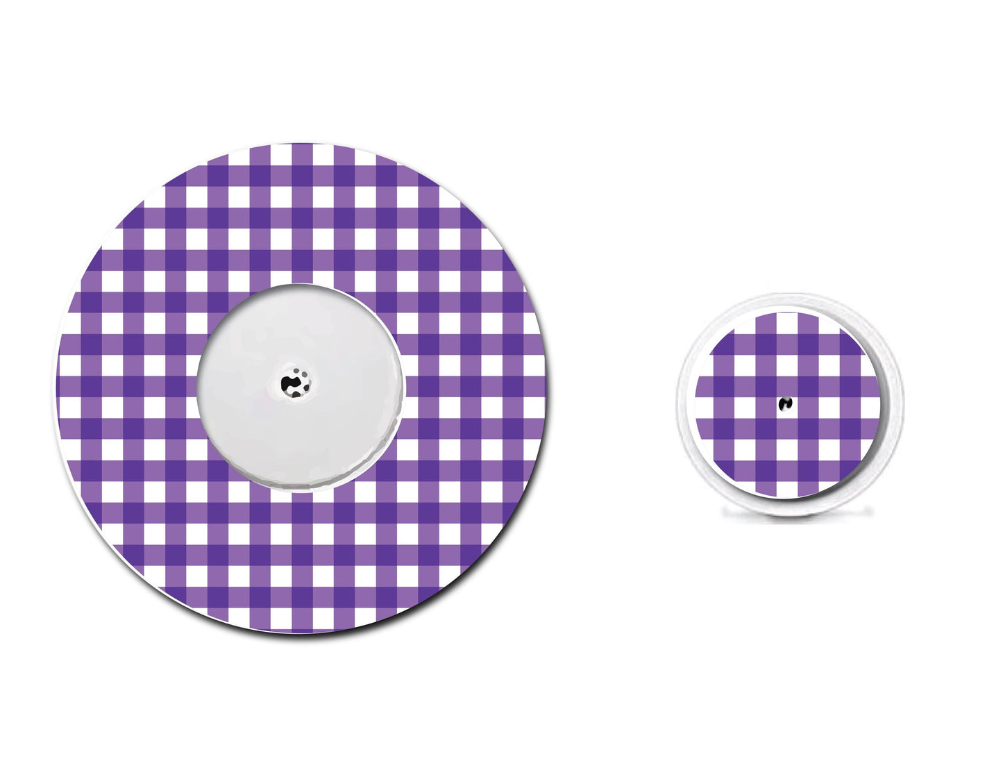 Love Purple Gingham Continuous Glucose Monitor Set