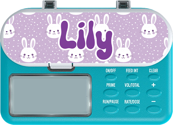 Purple Bunnies Infinity or Kangaroo Joey Feeding Pump Decal