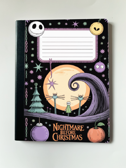 Personalized Composition Notebook - Spooky Christmas