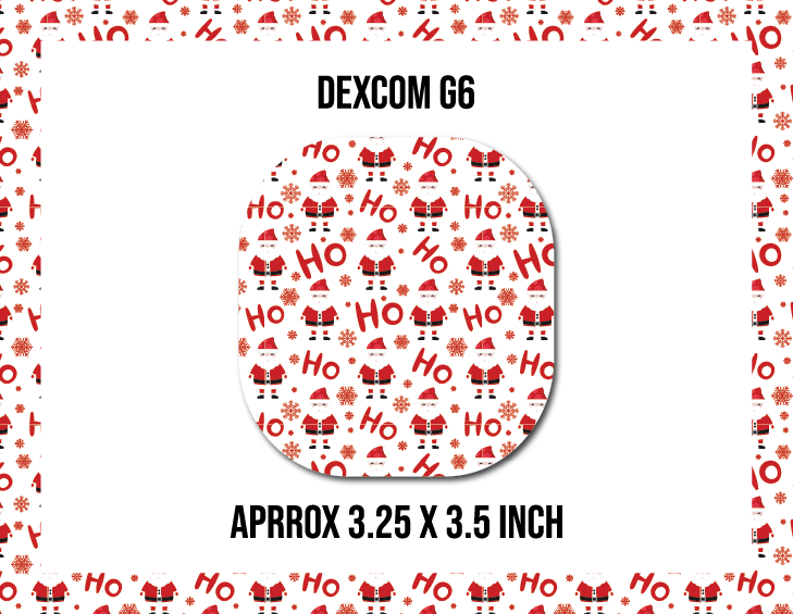 Ho Ho Ho Christmas CGM Decorative Over Patch (No Hole)