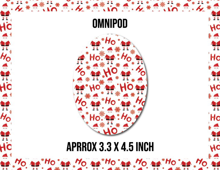 Ho Ho Ho Christmas CGM Decorative Over Patch (No Hole)