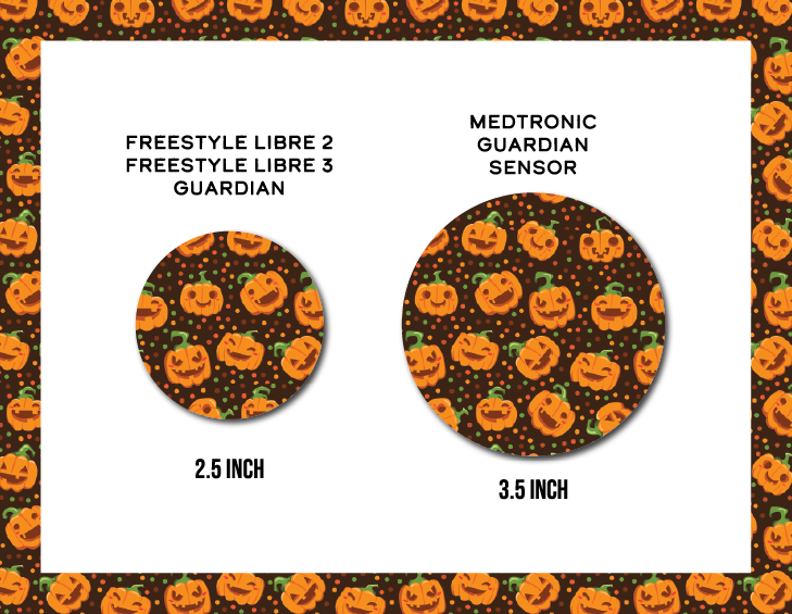 Silly Pumpkin CGM Decorative Over Patch (No Hole)