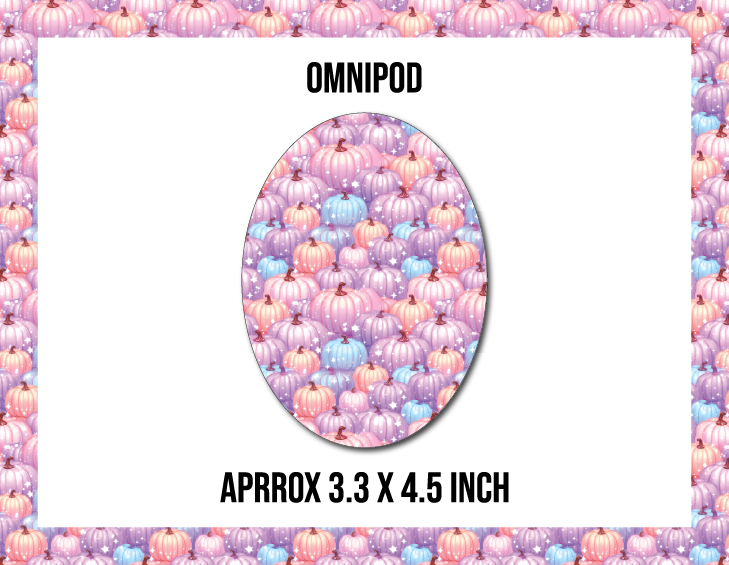 Colourful Pumpkins CGM Decorative Over Patch (No Hole)