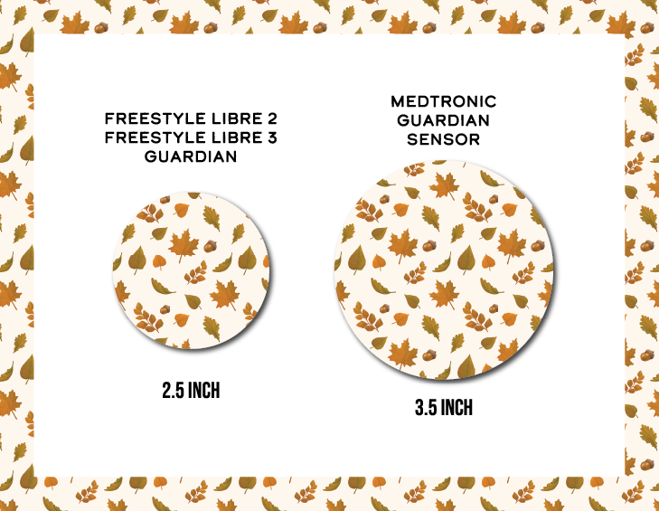 Fall Leaves CGM Decorative Over Patch (No Hole)