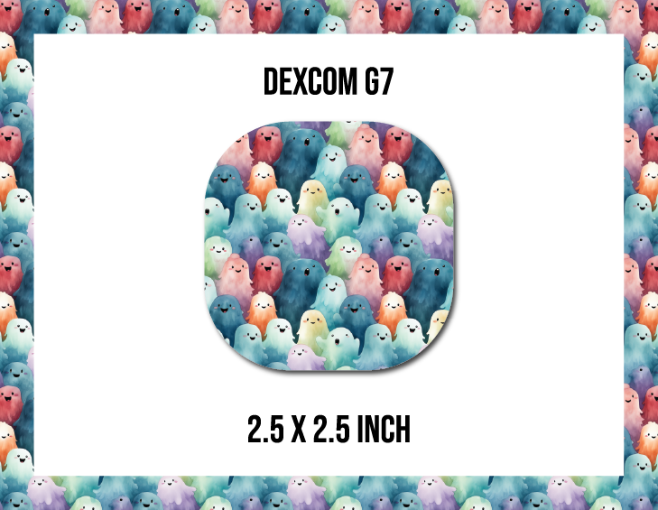 Pastel Ghosts CGM Decorative Over Patch (No Hole)
