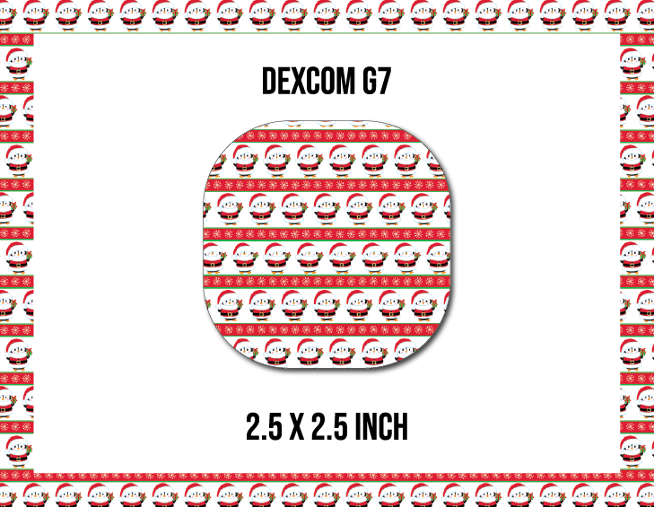 Christmas Penguin Stripes CGM Decorative Over Patch (No Hole)