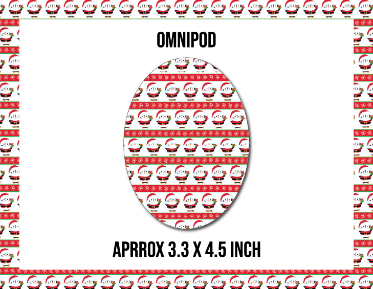 Christmas Penguin Stripes CGM Decorative Over Patch (No Hole)
