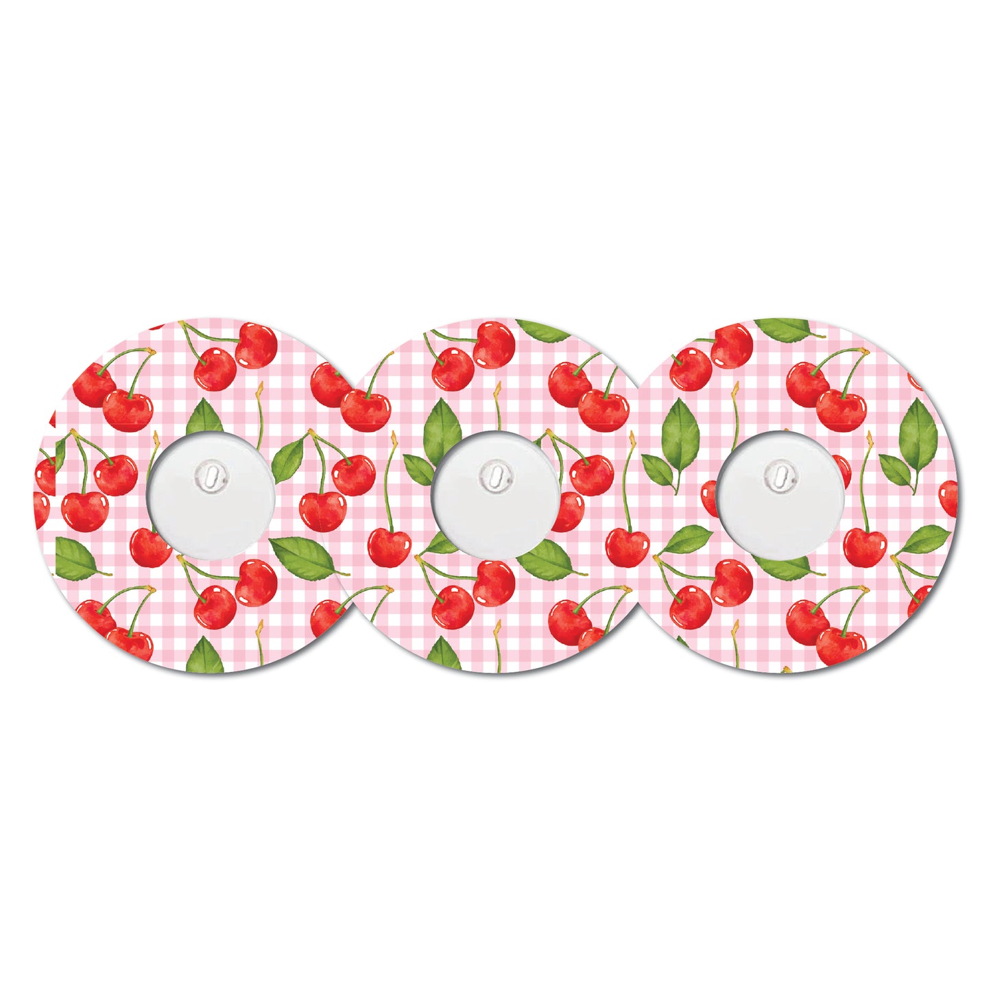 Strawberry Coquette Plaid 3 Pack CGM Patches
